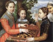 Sofonisba Anguissola the chess game oil on canvas
